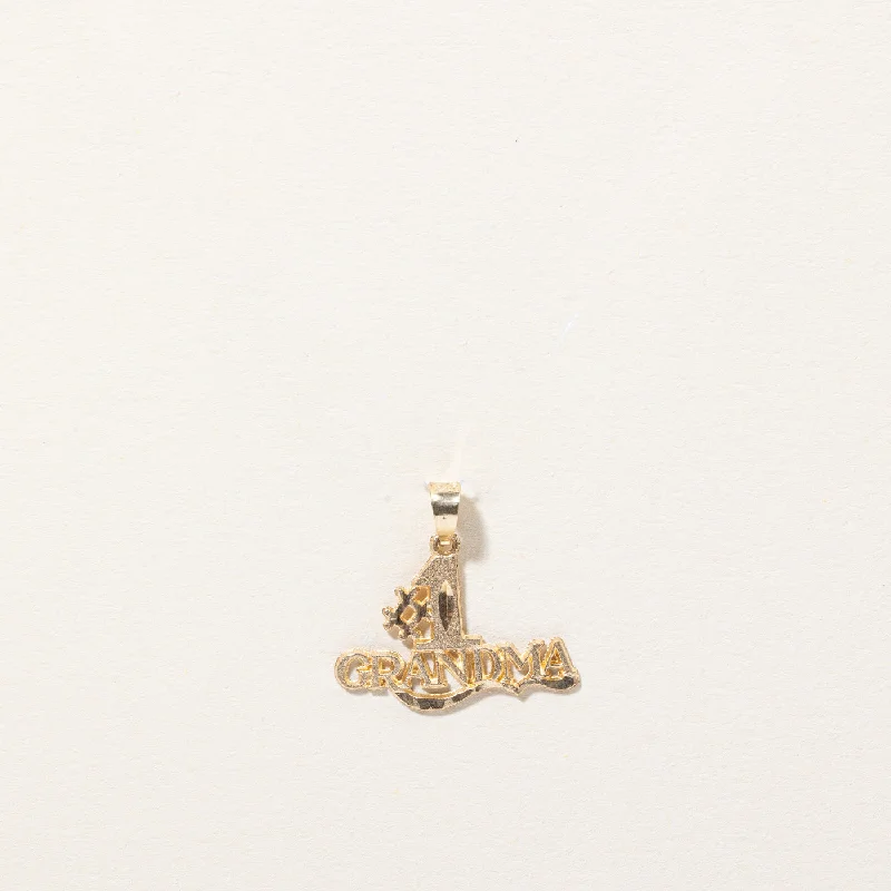 10k Yellow Gold '#1 Grandma' Pendant