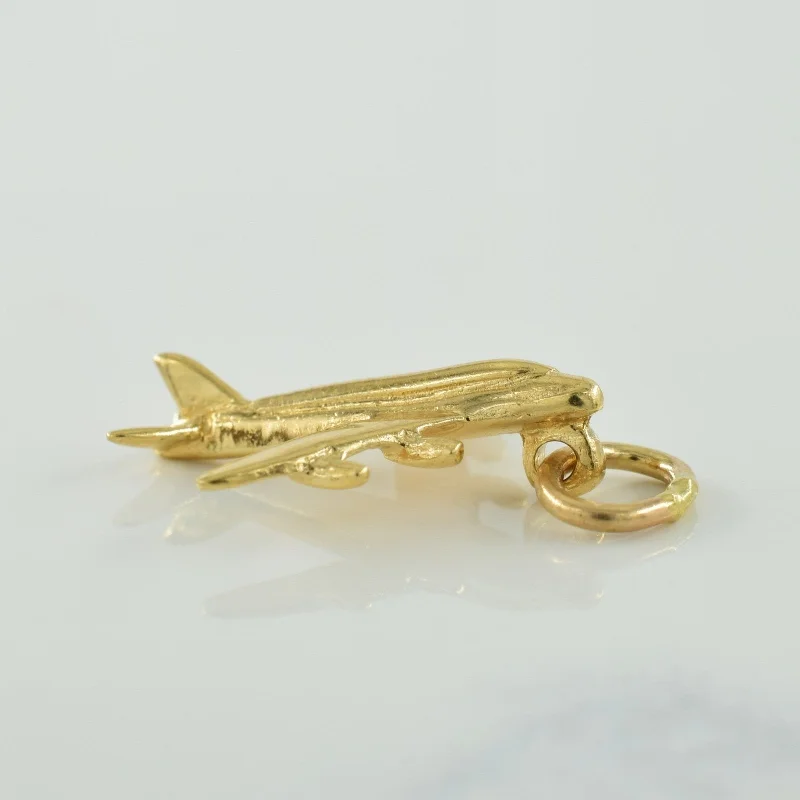 rose gold anklet chain 10k Yellow Gold Airplane Charm |