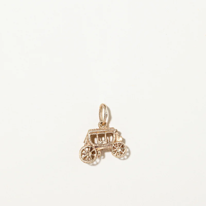 birthstone necklace for mom 10k Yellow Gold Carriage Charm
