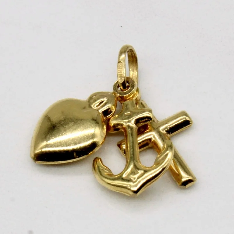 white gold necklace simple 10k Yellow Gold Charm Bundle