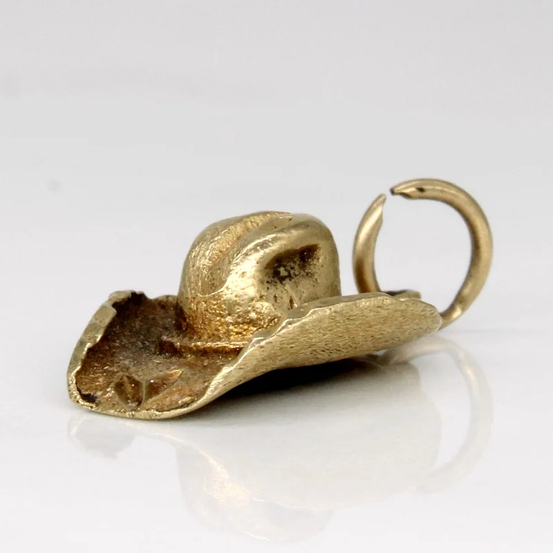heart-shaped promise ring sterling silver 10k Yellow Gold Cowboy Hat Charm