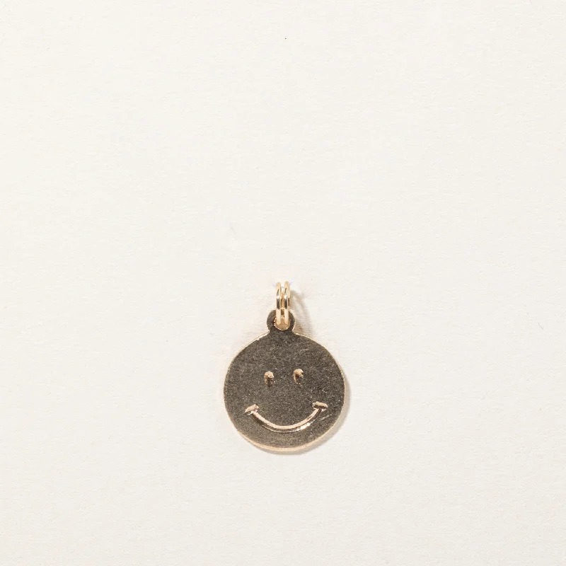 10k Yellow Gold Happy Face Charm