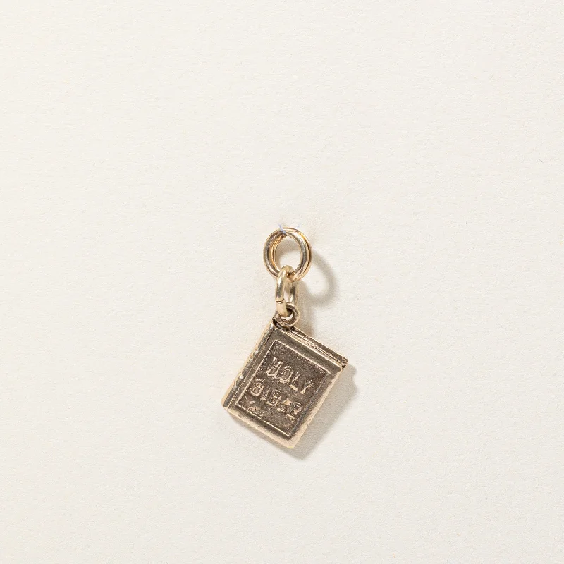 10k Yellow Gold Holy Bible Charm