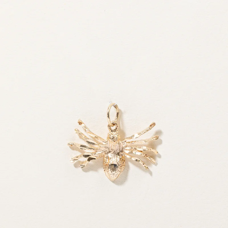 10k Yellow Gold Spider Charm