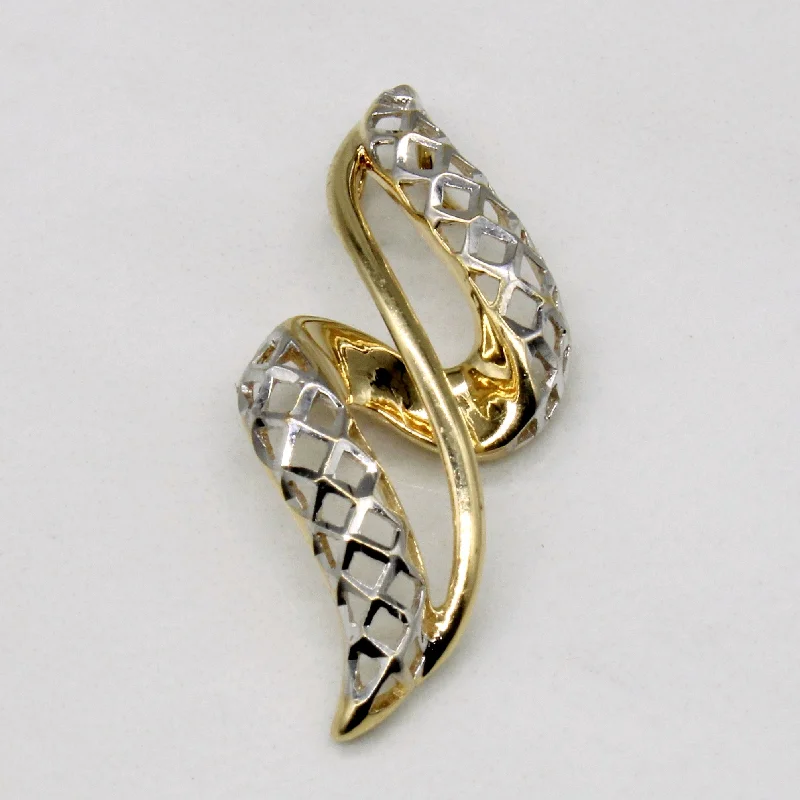 rose gold cubic zirconia earrings 14k Two Tone Gold Charm