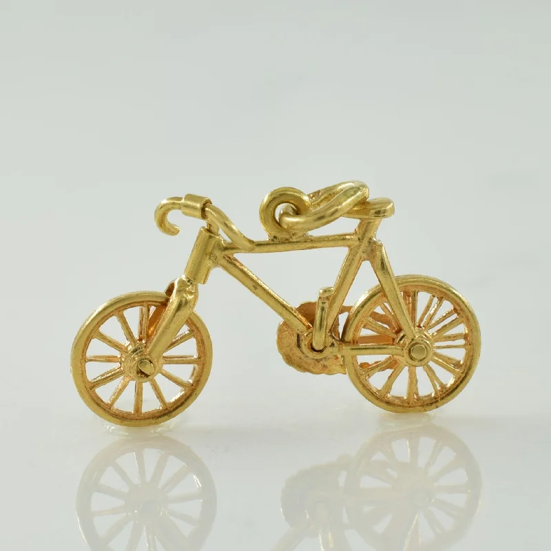 real opal ring for women 14k Yellow Gold Bicycle Charm |
