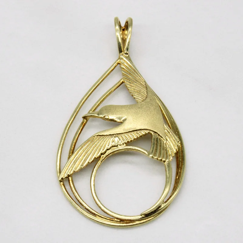 minimalist cuff bracelet adjustable 14k Yellow Gold Bird Pendant