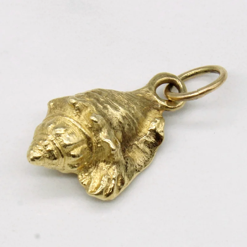 celestial moon and star necklace 14k Yellow Gold Conch Shell Charm