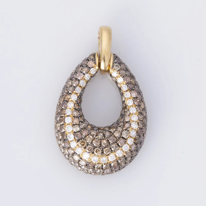 handmade braided anklet 14K Yellow Gold Brown Diamond "Le Vian" Pendant | 1.74ctw