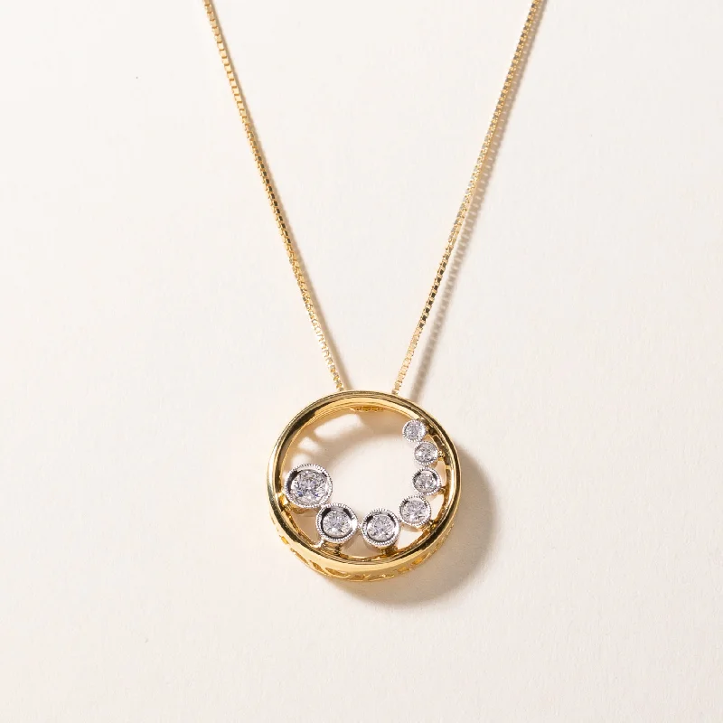 14k Yellow Gold Diamond Necklace | 0.82ctw | 18"