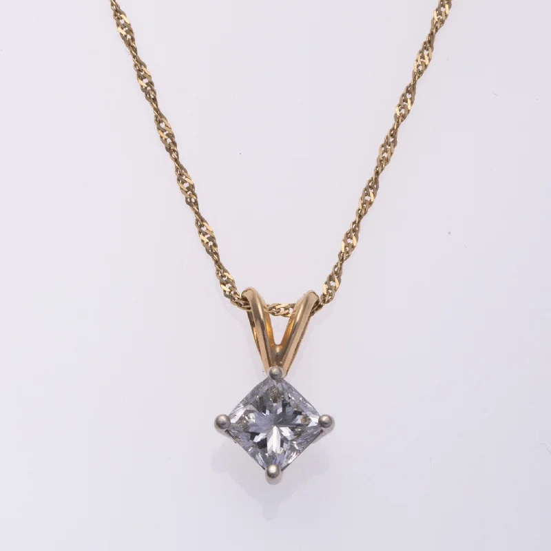 yellow sapphire engagement ring 14k Yellow Gold  Diamond Necklace | 1.01ctw | 18"
