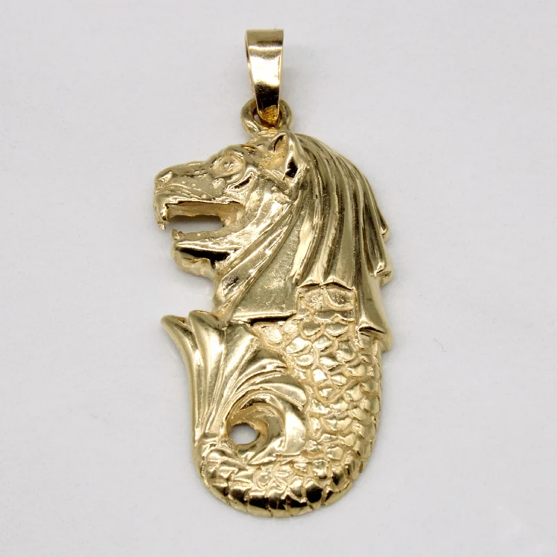 celestial star cluster earrings 14k Yellow Gold Mythical Beast Pendant
