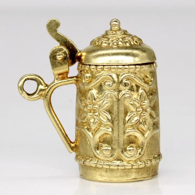 celestial sun and moon pendant 14k Yellow Gold Beer Stein Charm