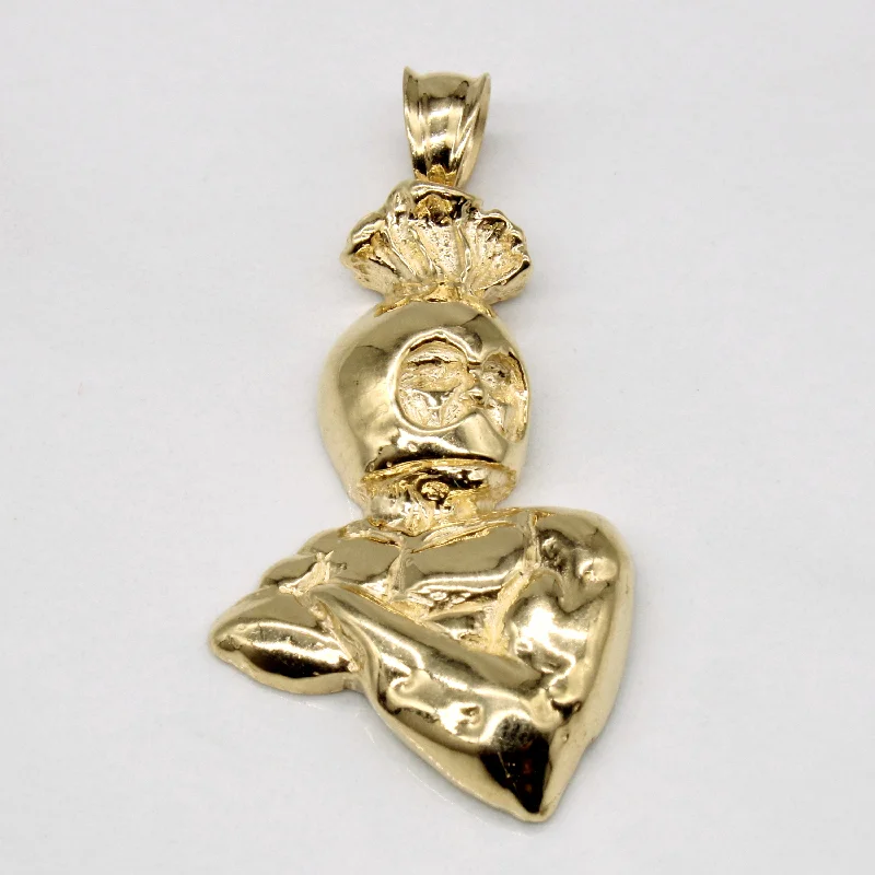 personalized couple rings 14k Yellow Gold Soldier Pendant