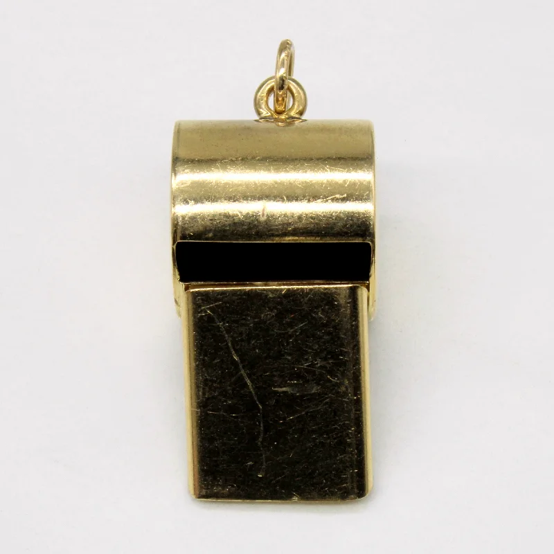 colorful gemstone engagement ring 14k Yellow Gold Whistle Charm