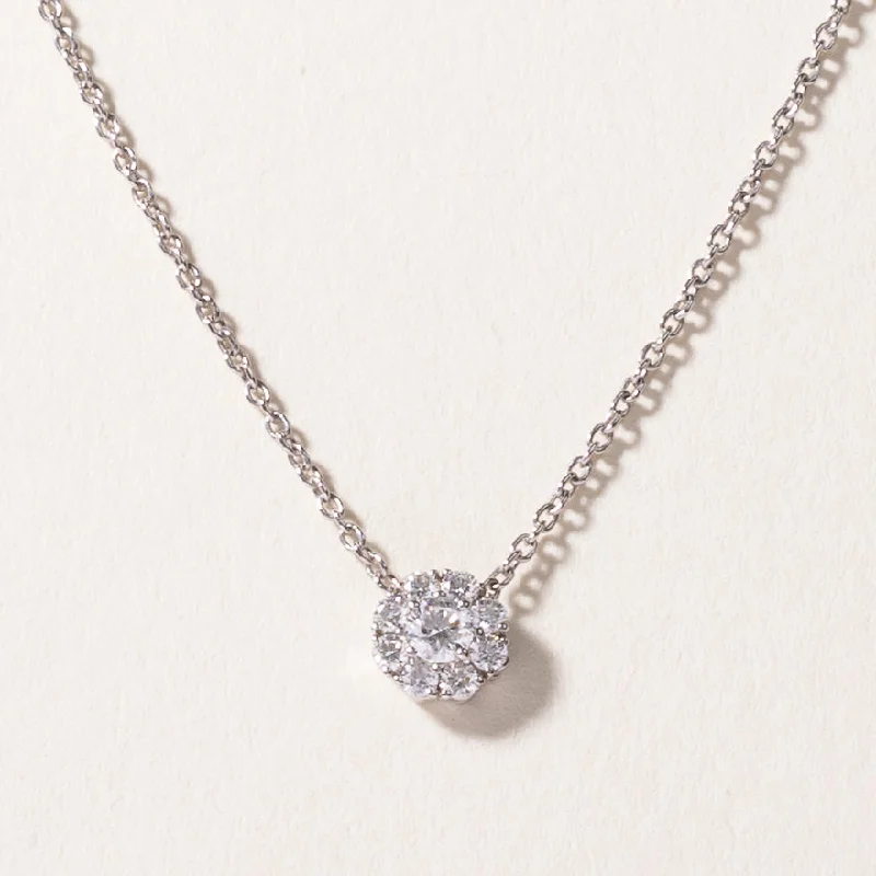 'Birks' 18k White Gold Diamond Necklace | 0.26ctw | 16"-17"-18"