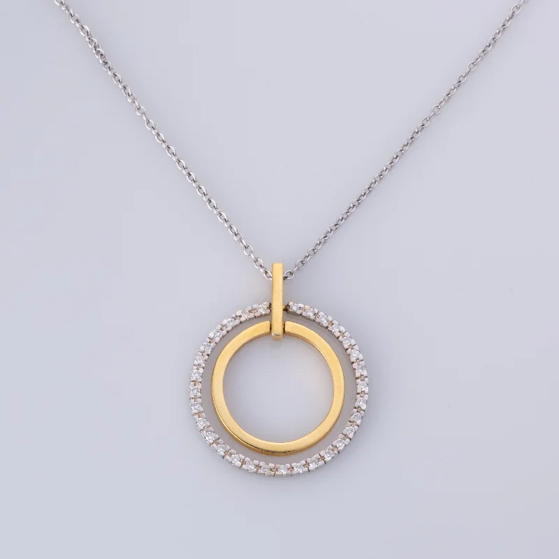 vintage lock and key necklace 18K Yellow and White Gold Diamond Necklace | 0.62ctw | 16"|