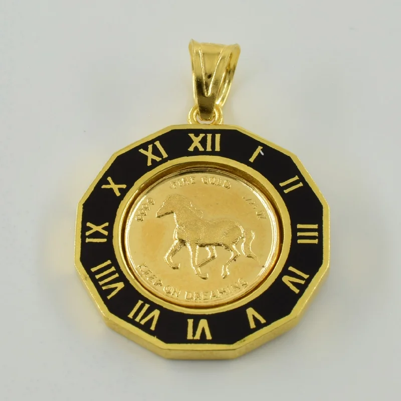 aquamarine birthstone necklace March 18k Yellow Gold Bezel & 24k Tuvalu Coin Charm |