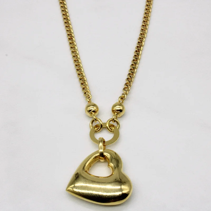 rose gold infinity bracelet 18k Yellow Gold Heart Charm Necklace | 18" |