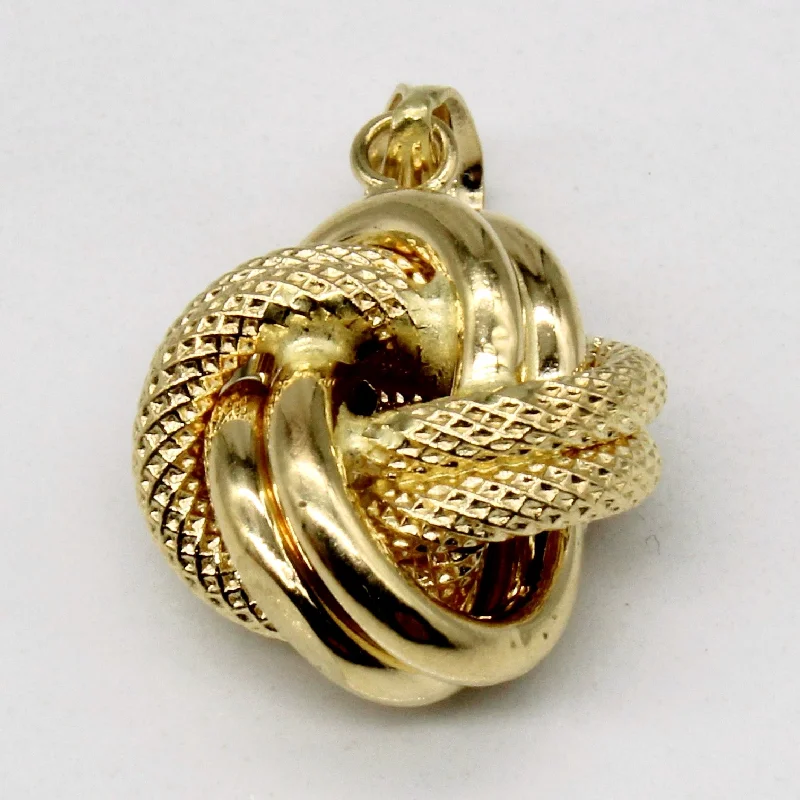 opal and gold earrings 18k Yellow Gold Knot Pendant