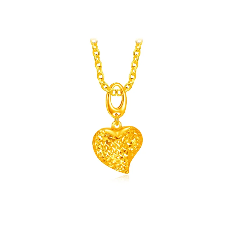 916 Gold Amore Heart Charm Pendant