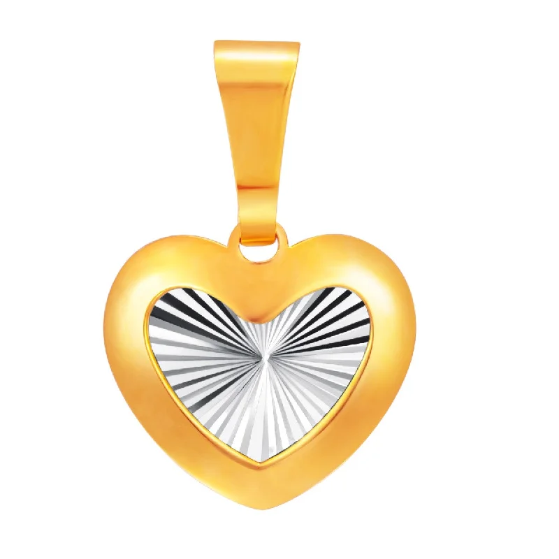 916 Gold Aurora Heart Pendant