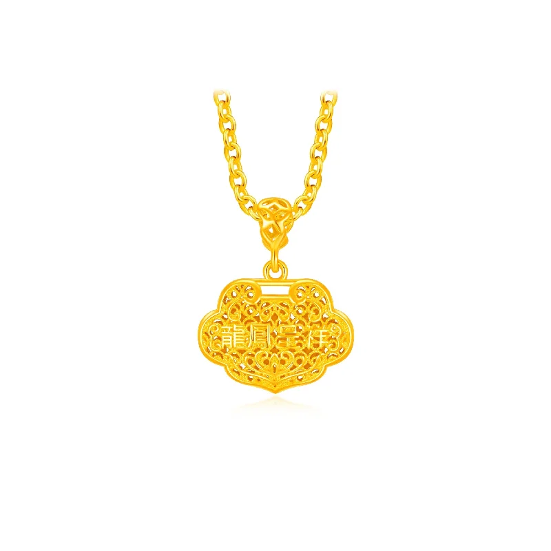 916 Gold Fortune Blessing Pendant