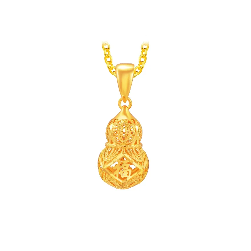 916 Golden Gourd Pendant