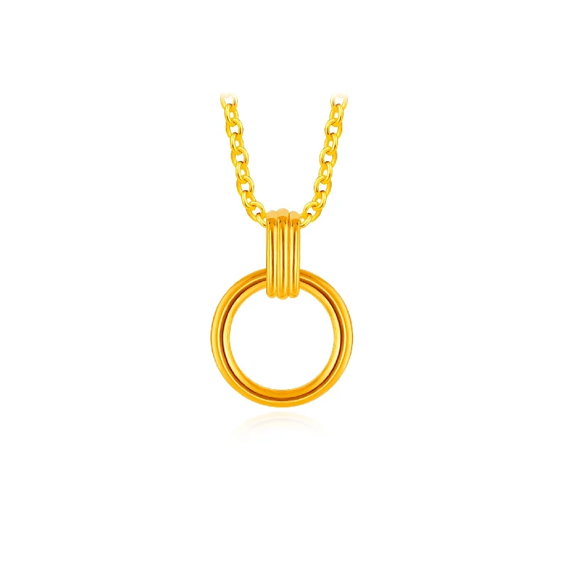 999 Golden Halo Pendant