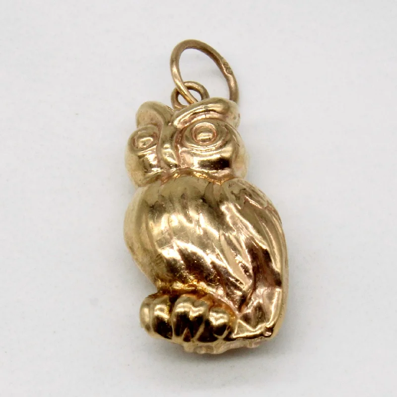 celestial constellation necklace silver 9k Yellow Gold Owl Charm