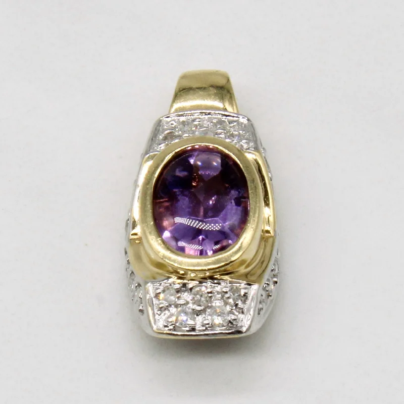 sapphire princess cut ring Amethyst & Diamond Pendant | 1.02ct, 0.10ctw |