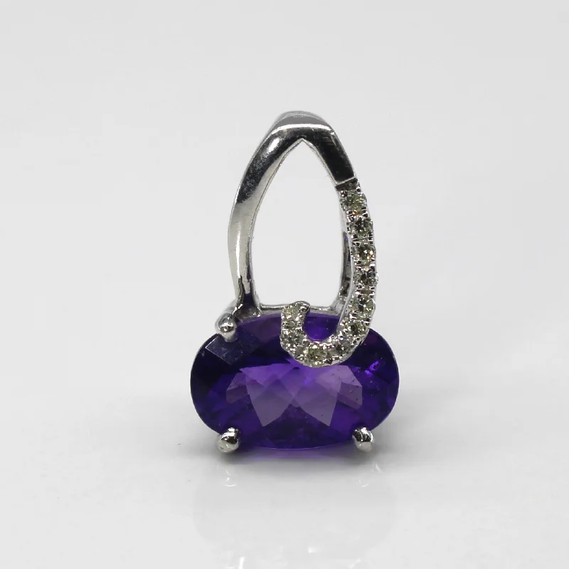 celestial star cluster earrings Amethyst & Diamond Pendant | 3.00ct | 0.10ctw |