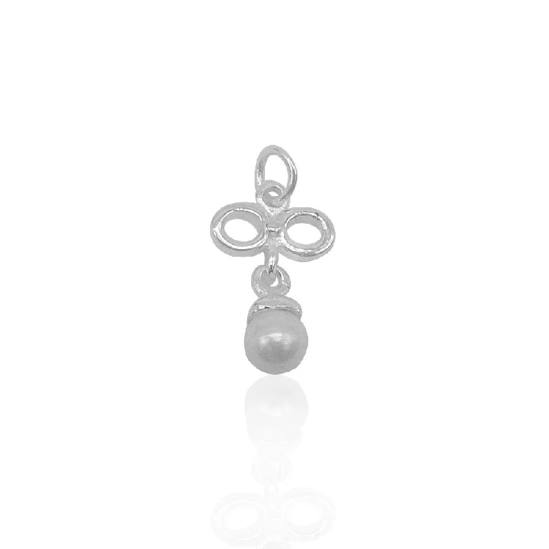 Aniya Bow & Pearl 925 Sterling Silver Pendant