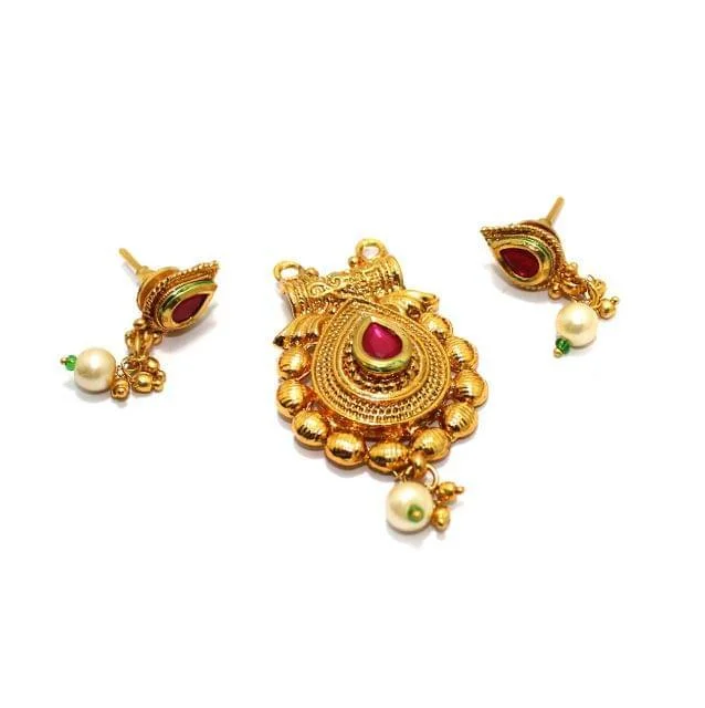 Beaded Kundan mangalsutra Set