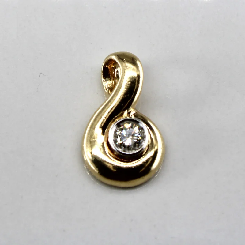 personalized couple’s keychain pendant Bezel Set Diamond Drop Pendant | 0.22ct |