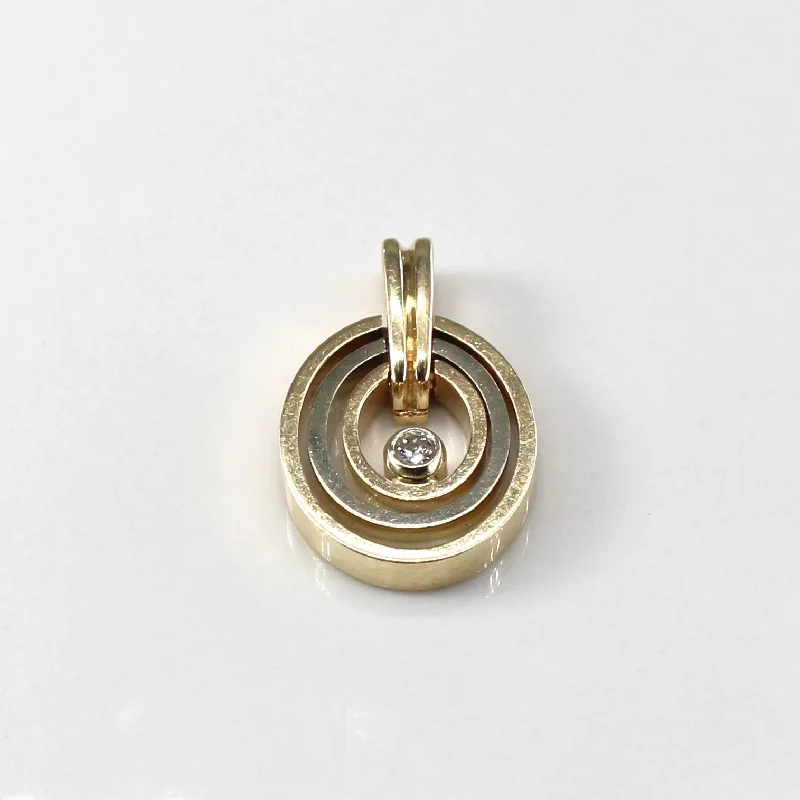 delicate chain necklace gold Bezel Set Diamond Pendant | 0.03ct |