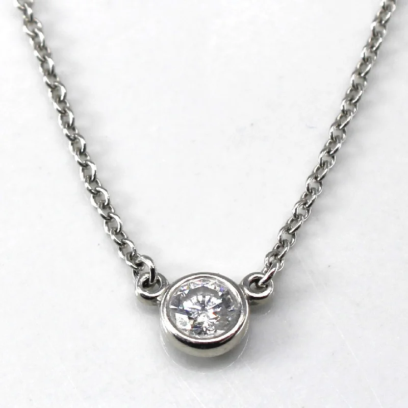 gothic claw ring men’s silver 'Tiffany & Co. by the Yard' Platinum Necklace | 0.14ct | 16"|