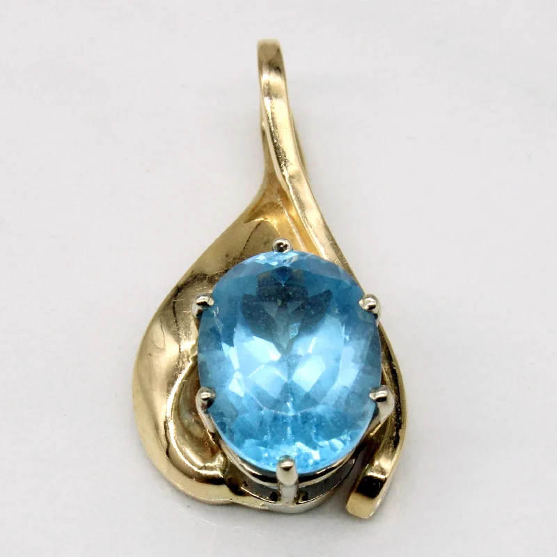 modern geometric drop earrings Blue Topaz Pendant | 7.25ct |