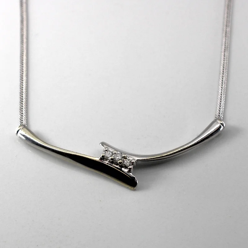 celestial sunburst necklace gold Bypass Diamond Necklace | 0.15ctw | 15.5"|