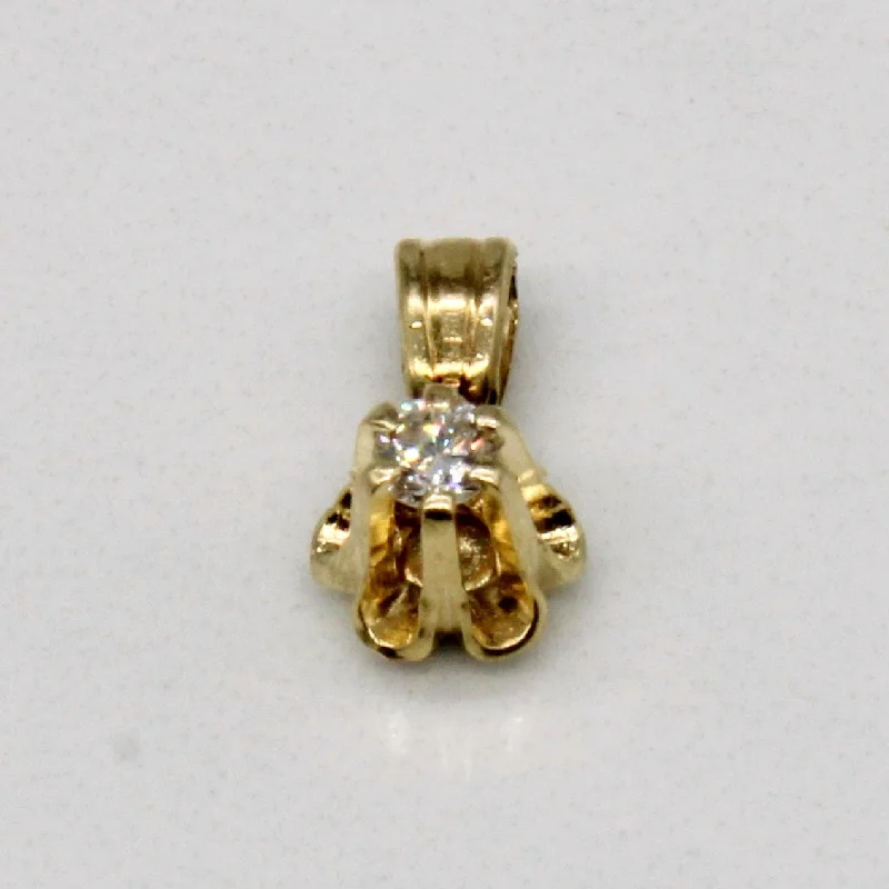 unique silver branch ring Claw Set Diamond Pendant | 0.05ct |