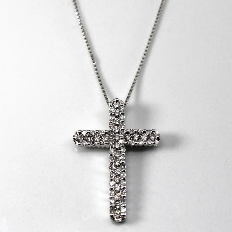 dainty snake ring gold Cluster Diamond Cross Pendant Necklace | 0.82ctw | 21"|