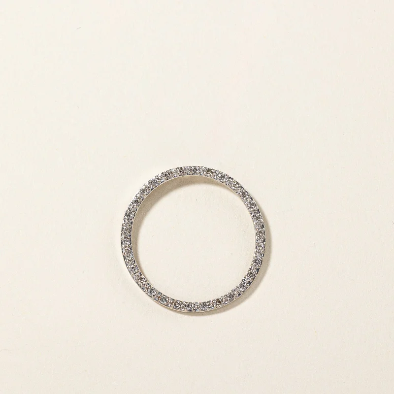 black stainless steel signet ring Diamond Eternity 10k Pendant | 0.15ctw |