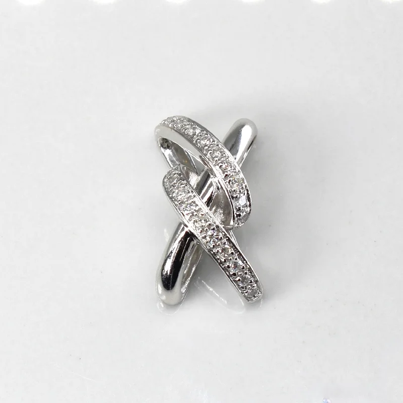 vintage Victorian brooch pin Crossover Diamond Pendant | 0.20ctw |