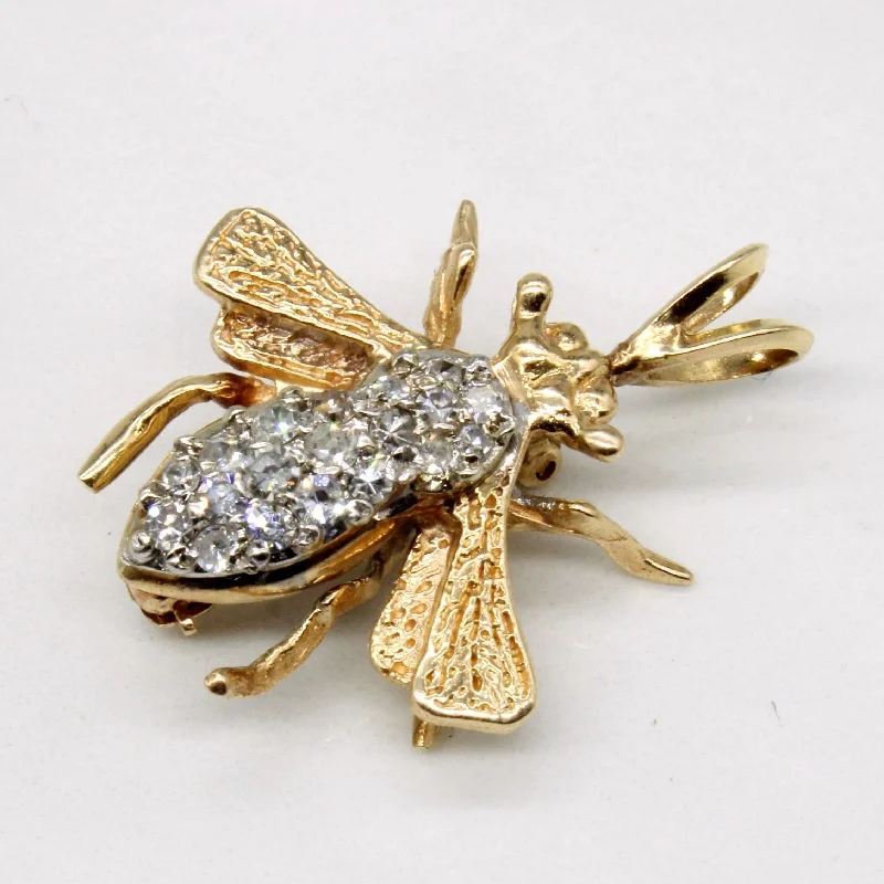 men’s beaded bracelet with charms Diamond Bee Modified Brooch & Pendant | 0.40ctw |
