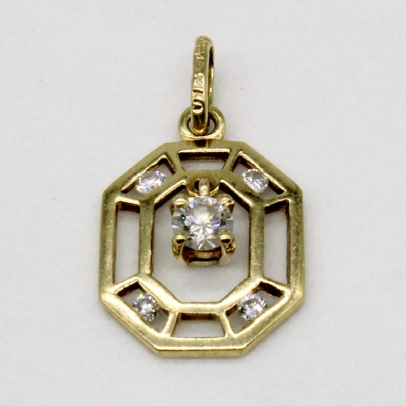 round cut diamond engagement ring Diamond Pendant | 0.20ctw |