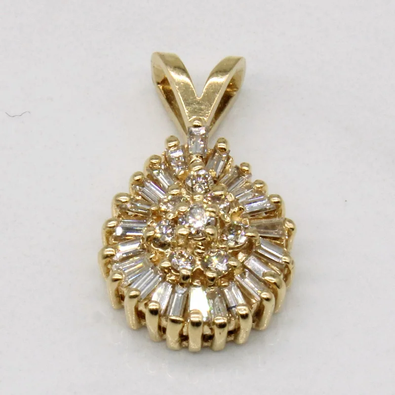 delicate gold band ring Diamond Cluster Pendant | 0.70ctw |