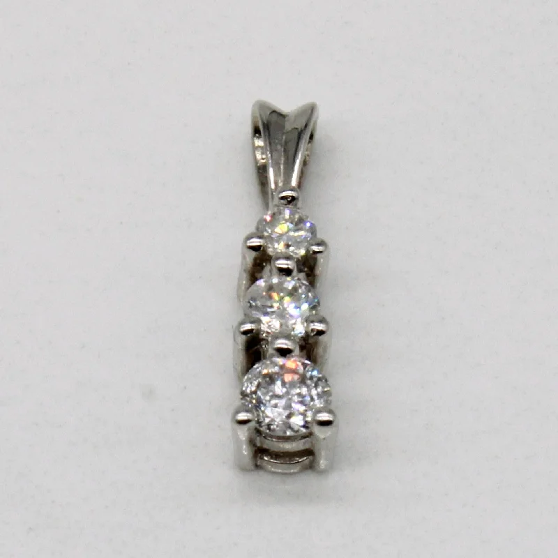 rose gold anklet chain Diamond Column Pendant | 0.25ctw |