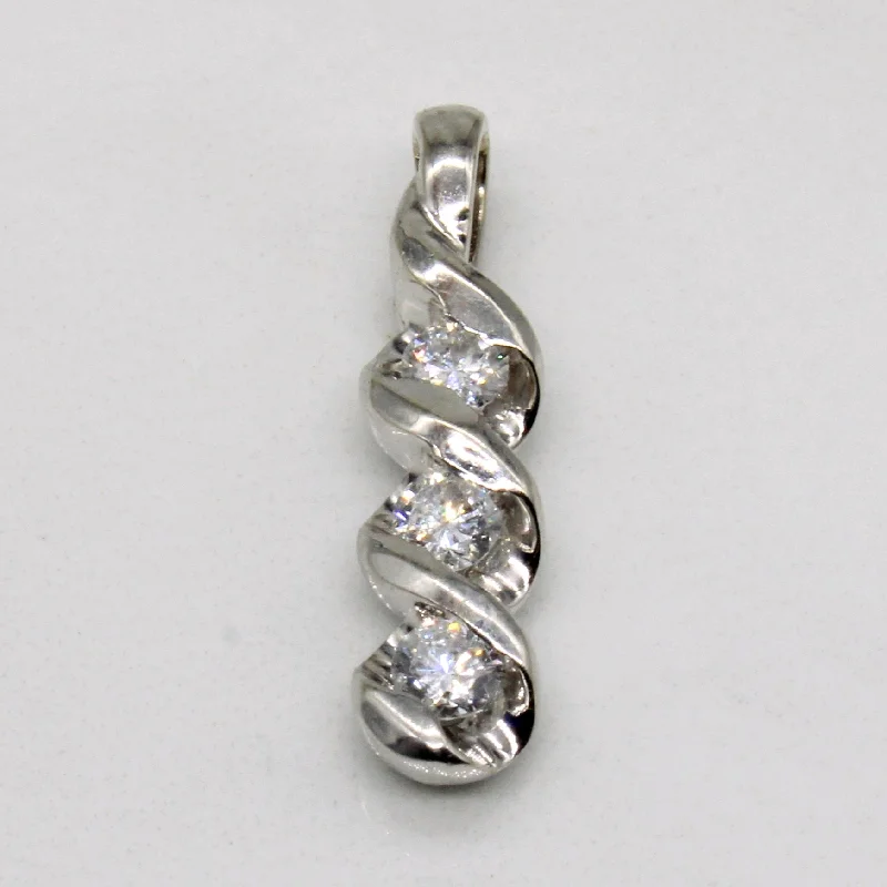 adjustable minimalist wave bracelet Diamond Column Pendant | 0.30ctw |