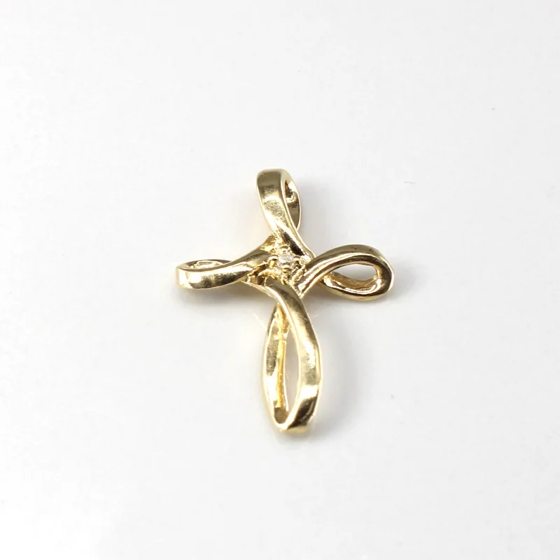 vintage diamond brooch Diamond Cross Pendant | 0.01ct |