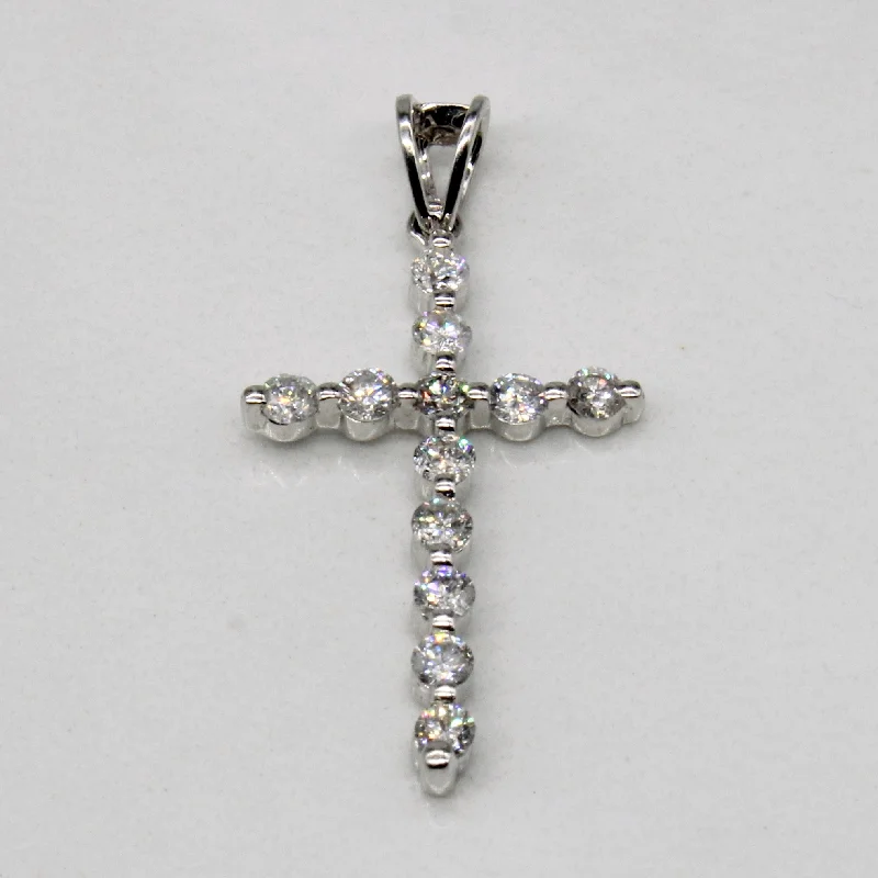 dainty gemstone drop earrings Diamond Cross Pendant | 0.33ctw |